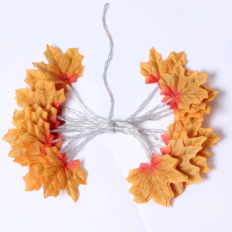 Christmas Artificial Maple Leaf Leaves LED Light