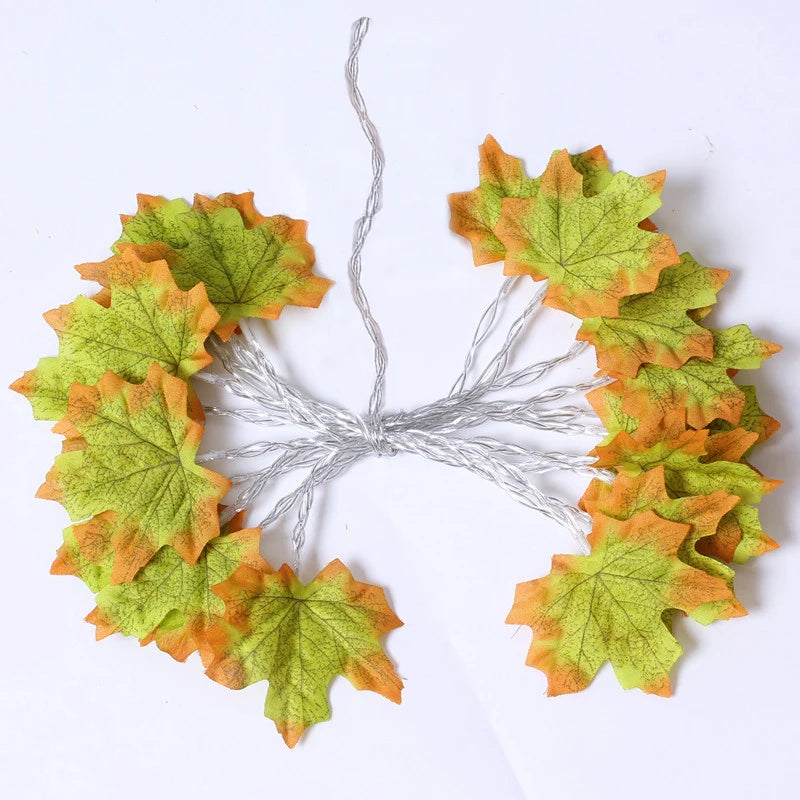 Christmas Artificial Maple Leaf Leaves LED Light