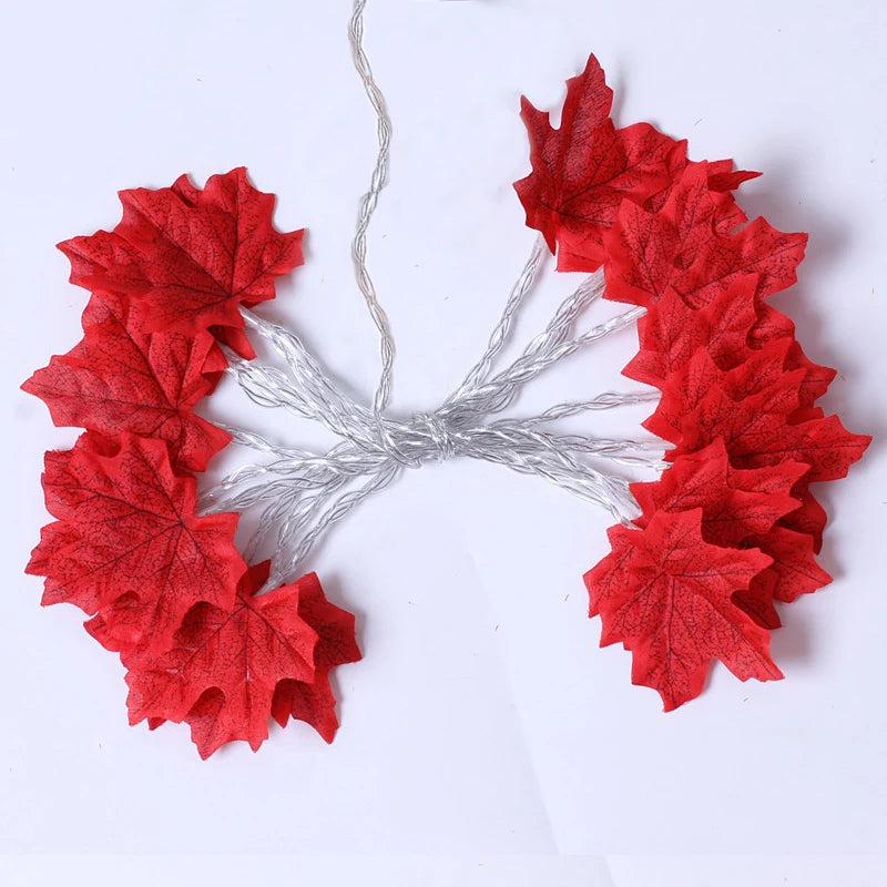 Christmas Artificial Maple Leaf Leaves LED Light