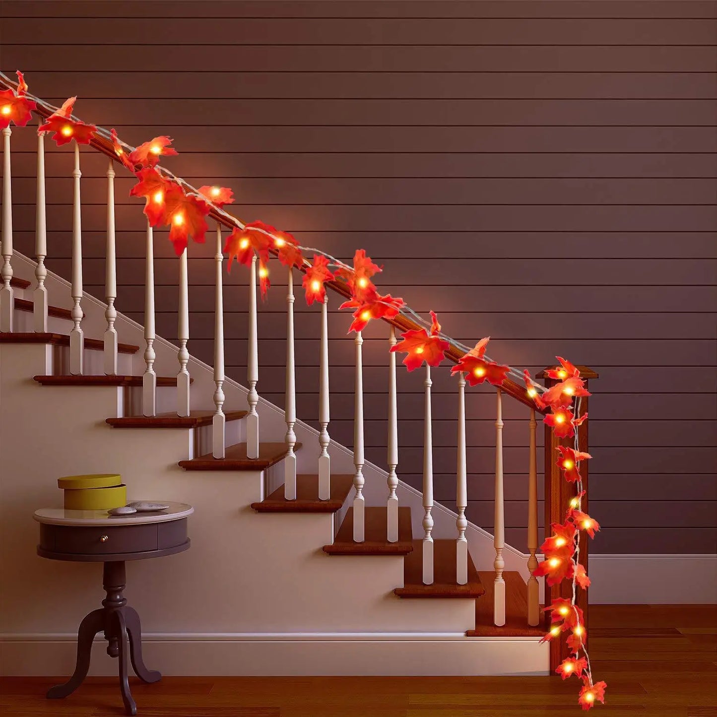 Christmas Artificial Maple Leaf Leaves LED Light
