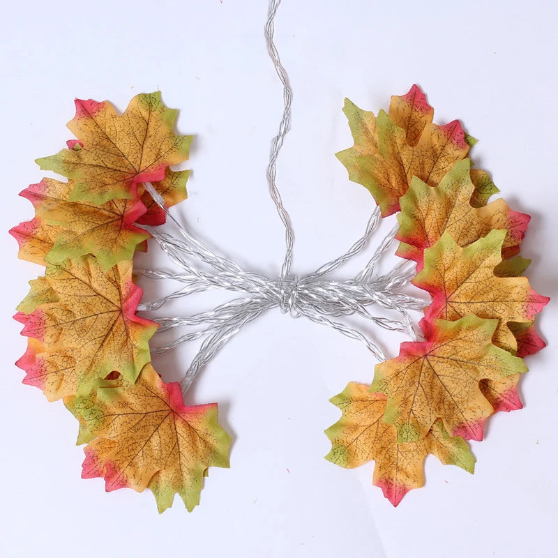 Christmas Artificial Maple Leaf Leaves LED Light