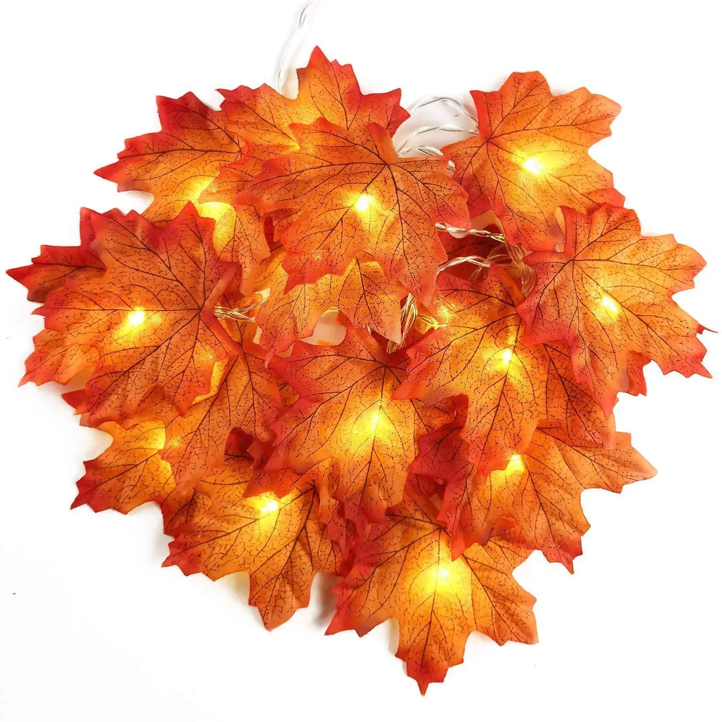 Christmas Artificial Maple Leaf Leaves LED Light