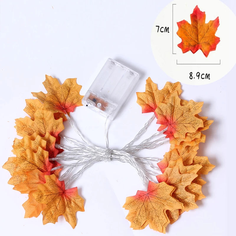 Christmas Artificial Maple Leaf Leaves LED Light