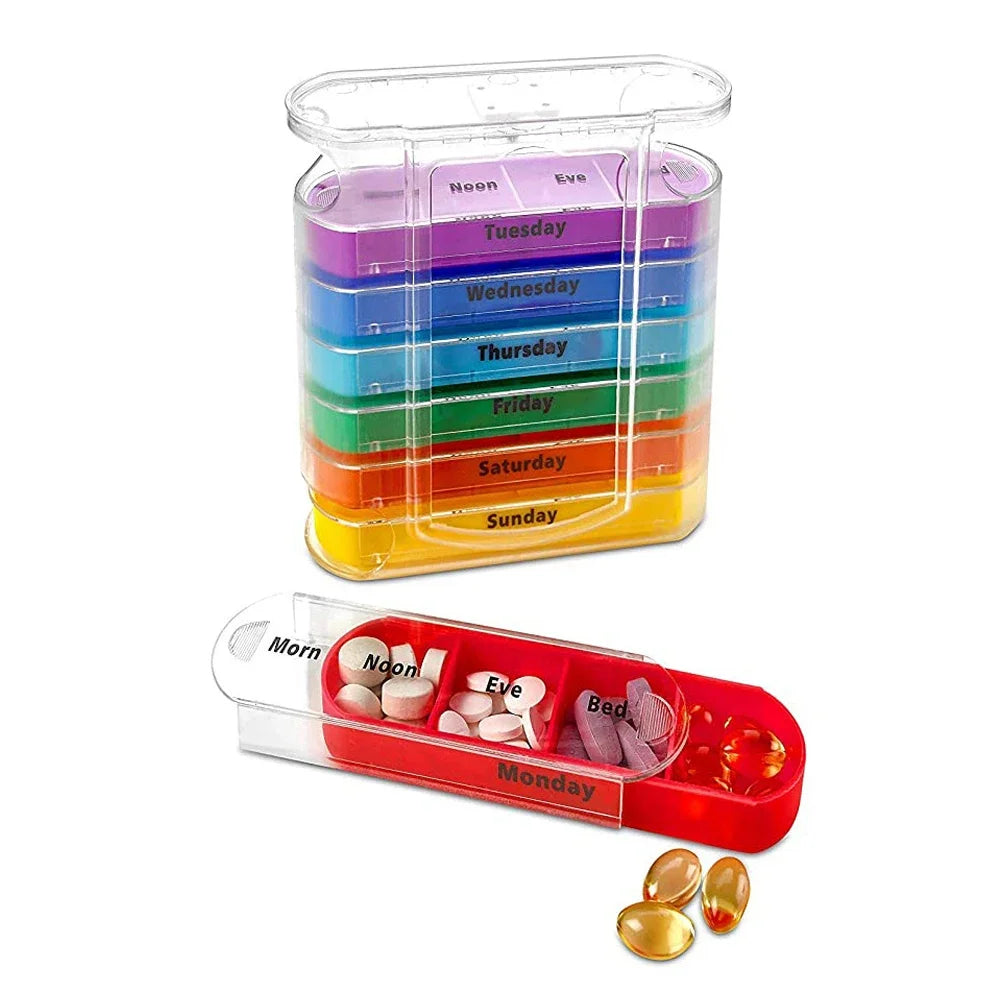 Portable 7-Day Pill Organizer for Easy Daily Use
